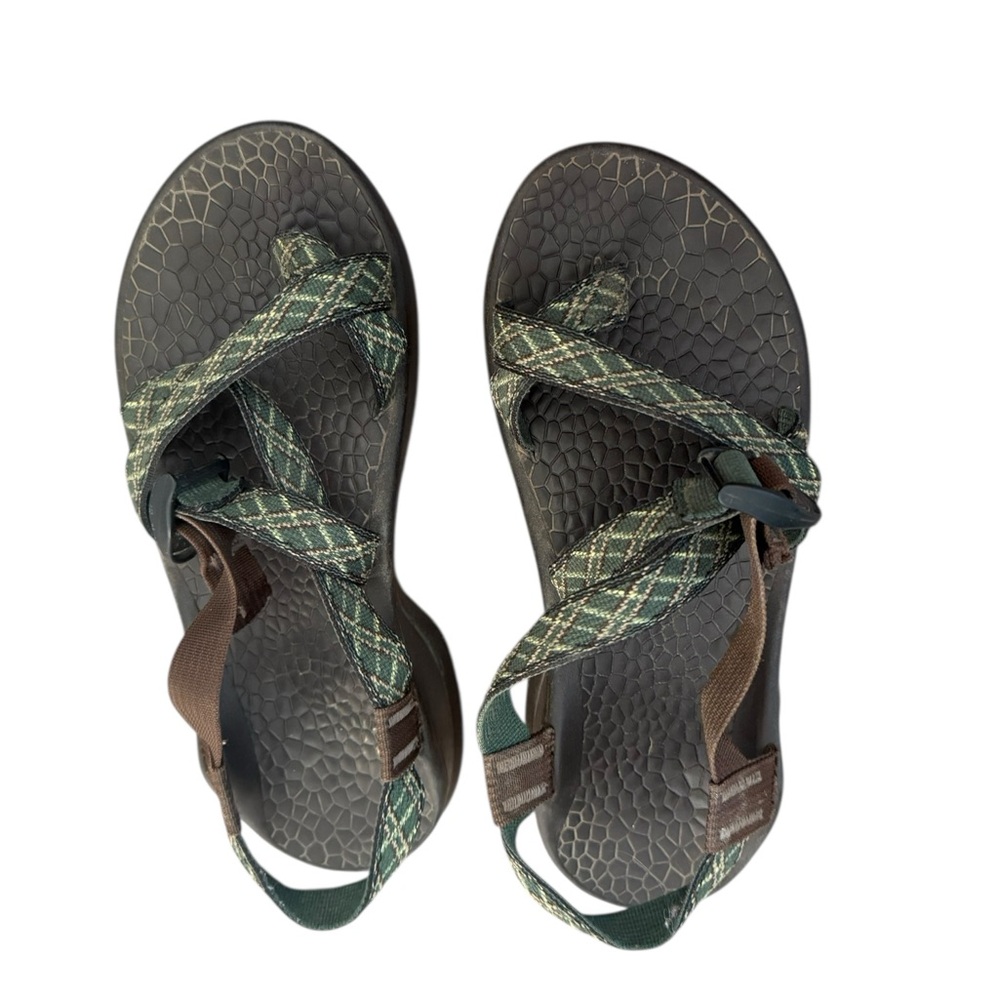 Chaco Green and Brown Sandals